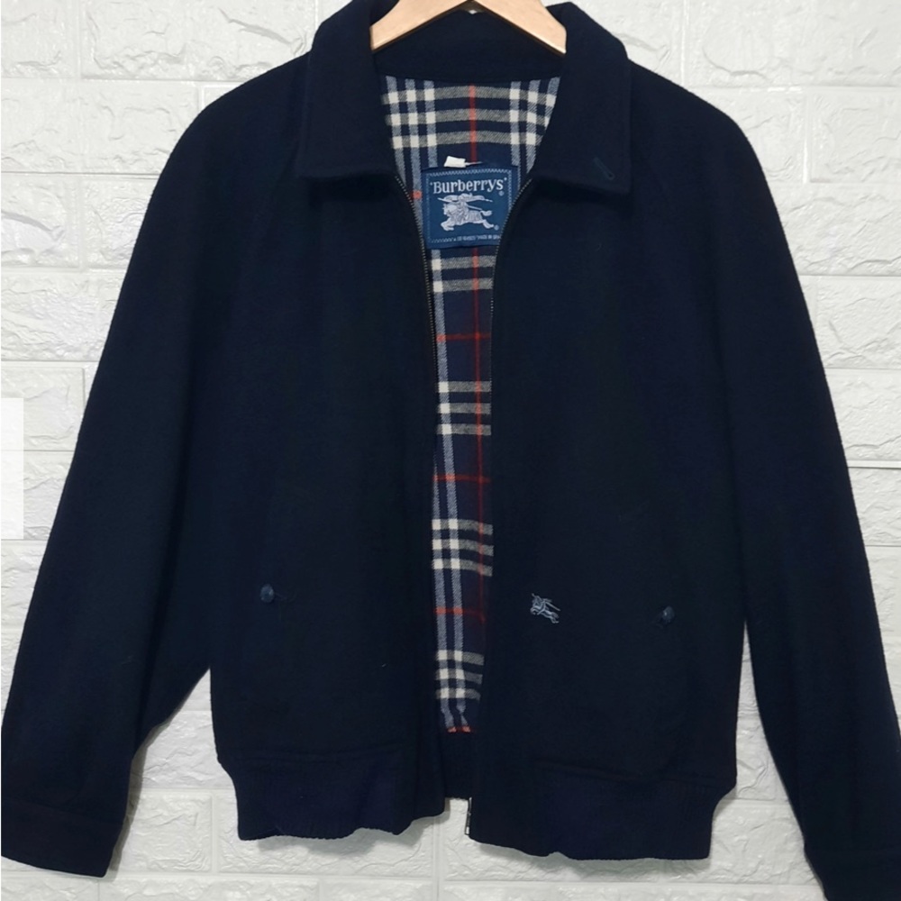 Vintage Burberry Harrington Wool Bomber Jacket - 1970s